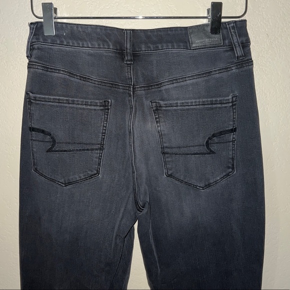 American Eagle Outfitters Highest Rise Jegging Jeans Lace up Black Size 6 - Picture 9 of 16